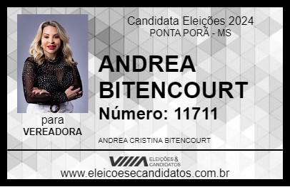 Candidato ANDREA BITENCOURT 2024 - PONTA PORÃ - Eleições