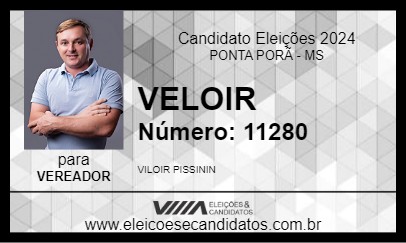 Candidato VELOIR 2024 - PONTA PORÃ - Eleições