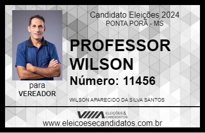 Candidato PROFESSOR WILSON 2024 - PONTA PORÃ - Eleições