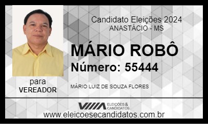 Candidato MÁRIO ROBÔ 2024 - ANASTÁCIO - Eleições