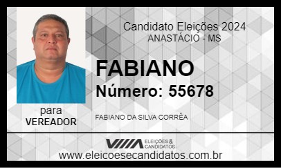 Candidato FABIANO 2024 - ANASTÁCIO - Eleições