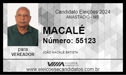 Candidato MACALÉ 2024 - ANASTÁCIO - Eleições