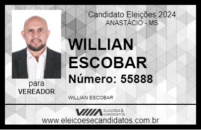 Candidato WILLIAN ESCOBAR 2024 - ANASTÁCIO - Eleições