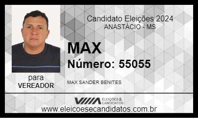 Candidato MAX 2024 - ANASTÁCIO - Eleições