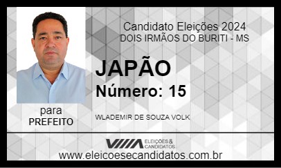 Candidato JAPÃO 2024 - DOIS IRMÃOS DO BURITI - Eleições