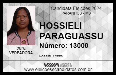 Candidato HOSSIELI PARAGUASSU 2024 - PARANHOS - Eleições