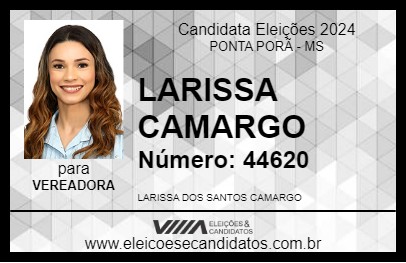 Candidato LARISSA CAMARGO 2024 - PONTA PORÃ - Eleições