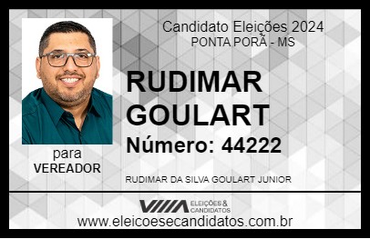 Candidato RUDIMAR GOULART 2024 - PONTA PORÃ - Eleições