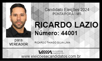 Candidato RICARDO LAZIO 2024 - PONTA PORÃ - Eleições