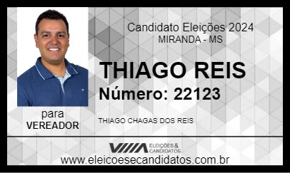 Candidato THIAGO REIS 2024 - MIRANDA - Eleições