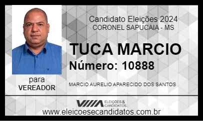 Candidato TUCA MARCIO 2024 - CORONEL SAPUCAIA - Eleições