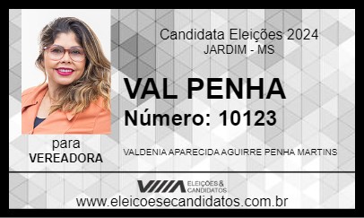 Candidato VAL PENHA 2024 - JARDIM - Eleições