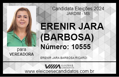 Candidato ERENIR JARA (BARBOSA) 2024 - JARDIM - Eleições