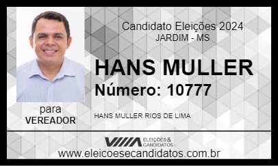 Candidato HANS MULLER 2024 - JARDIM - Eleições