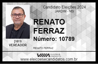 Candidato RENATO FERRAZ 2024 - JARDIM - Eleições