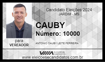 Candidato CAUBY 2024 - JARDIM - Eleições