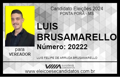 Candidato LUIS BRUSAMARELLO 2024 - PONTA PORÃ - Eleições