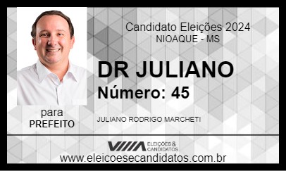 Candidato DR JULIANO 2024 - NIOAQUE - Eleições