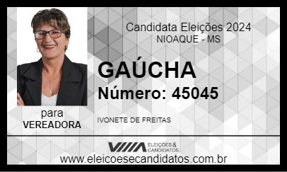 Candidato GAÚCHA 2024 - NIOAQUE - Eleições