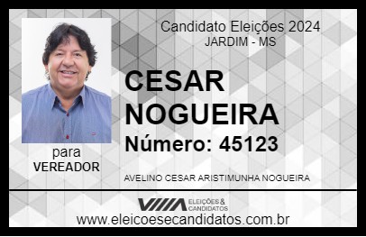 Candidato CESAR NOGUEIRA 2024 - JARDIM - Eleições