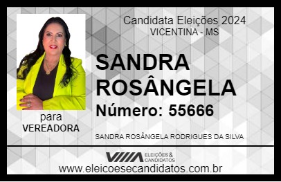 Candidato SANDRA ROSÂNGELA 2024 - VICENTINA - Eleições