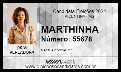 Candidato MARTHINHA 2024 - VICENTINA - Eleições