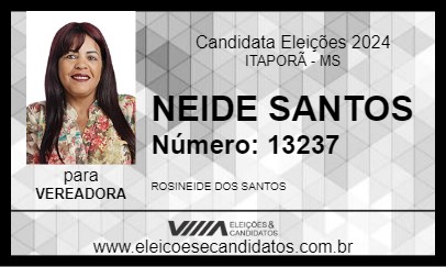 Candidato NEIDE SANTOS 2024 - ITAPORÃ - Eleições