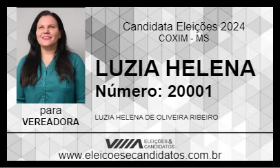 Candidato LUZIA HELENA 2024 - COXIM - Eleições