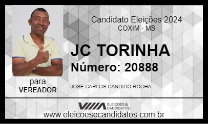 Candidato JC TORINHA 2024 - COXIM - Eleições