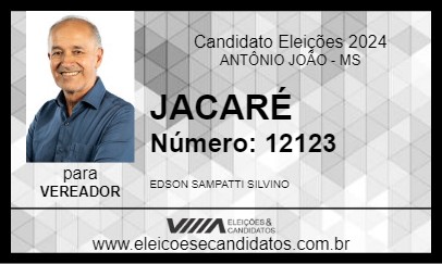 Candidato JACARÉ 2024 - ANTÔNIO JOÃO - Eleições