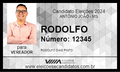 Candidato PROFESSOR RODOLFO 2024 - ANTÔNIO JOÃO - Eleições