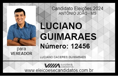 Candidato LUCIANO GUIMARAES 2024 - ANTÔNIO JOÃO - Eleições