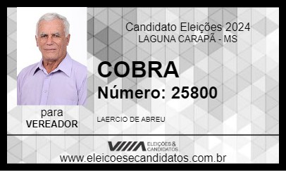 Candidato COBRA 2024 - LAGUNA CARAPÃ - Eleições