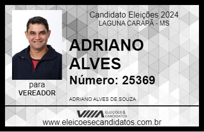 Candidato ADRIANO ALVES 2024 - LAGUNA CARAPÃ - Eleições