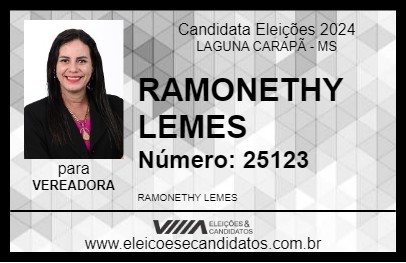 Candidato RAMONETHY LEMES 2024 - LAGUNA CARAPÃ - Eleições