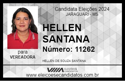 Candidato HELLEN SANTANA 2024 - JARAGUARI - Eleições