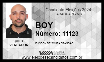 Candidato BOY 2024 - JARAGUARI - Eleições