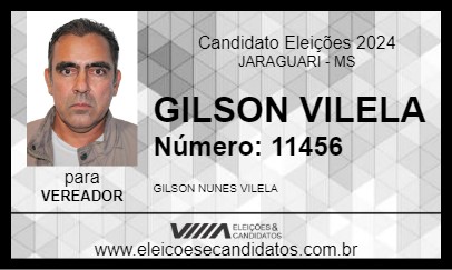 Candidato GILSON VILELA 2024 - JARAGUARI - Eleições