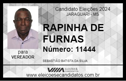 Candidato RAPINHA DE FURNAS 2024 - JARAGUARI - Eleições