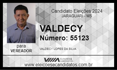 Candidato VALDECY 2024 - JARAGUARI - Eleições