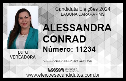 Candidato ALESSANDRA CONRAD 2024 - LAGUNA CARAPÃ - Eleições