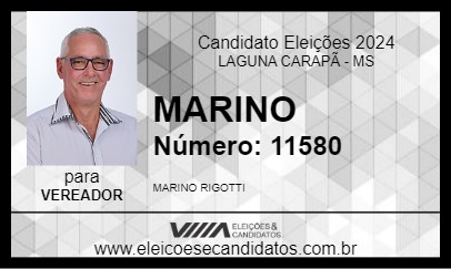 Candidato MARINO 2024 - LAGUNA CARAPÃ - Eleições