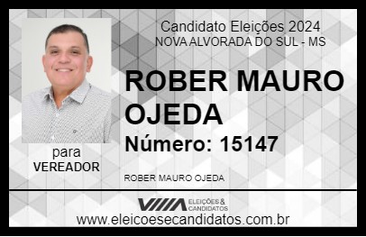 Candidato ROBER DA PAX 2024 - NOVA ALVORADA DO SUL - Eleições