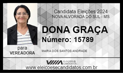 Candidato DONA GRAÇA 2024 - NOVA ALVORADA DO SUL - Eleições