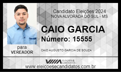 Candidato CAIO GARCIA 2024 - NOVA ALVORADA DO SUL - Eleições