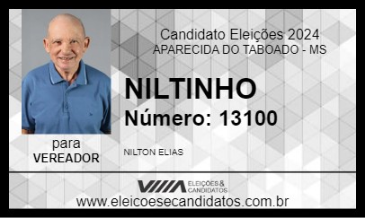 Candidato NILTINHO 2024 - APARECIDA DO TABOADO - Eleições