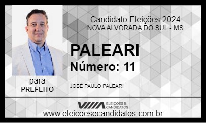 Candidato PALEARI 2024 - NOVA ALVORADA DO SUL - Eleições