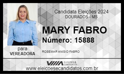 Candidato MARY FABRO 2024 - DOURADOS - Eleições