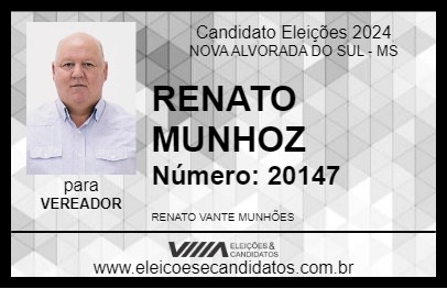 Candidato RENATO MUNHOZ 2024 - NOVA ALVORADA DO SUL - Eleições