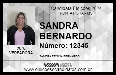 Candidato TIA SANDRA DA UCP 2024 - PONTA PORÃ - Eleições